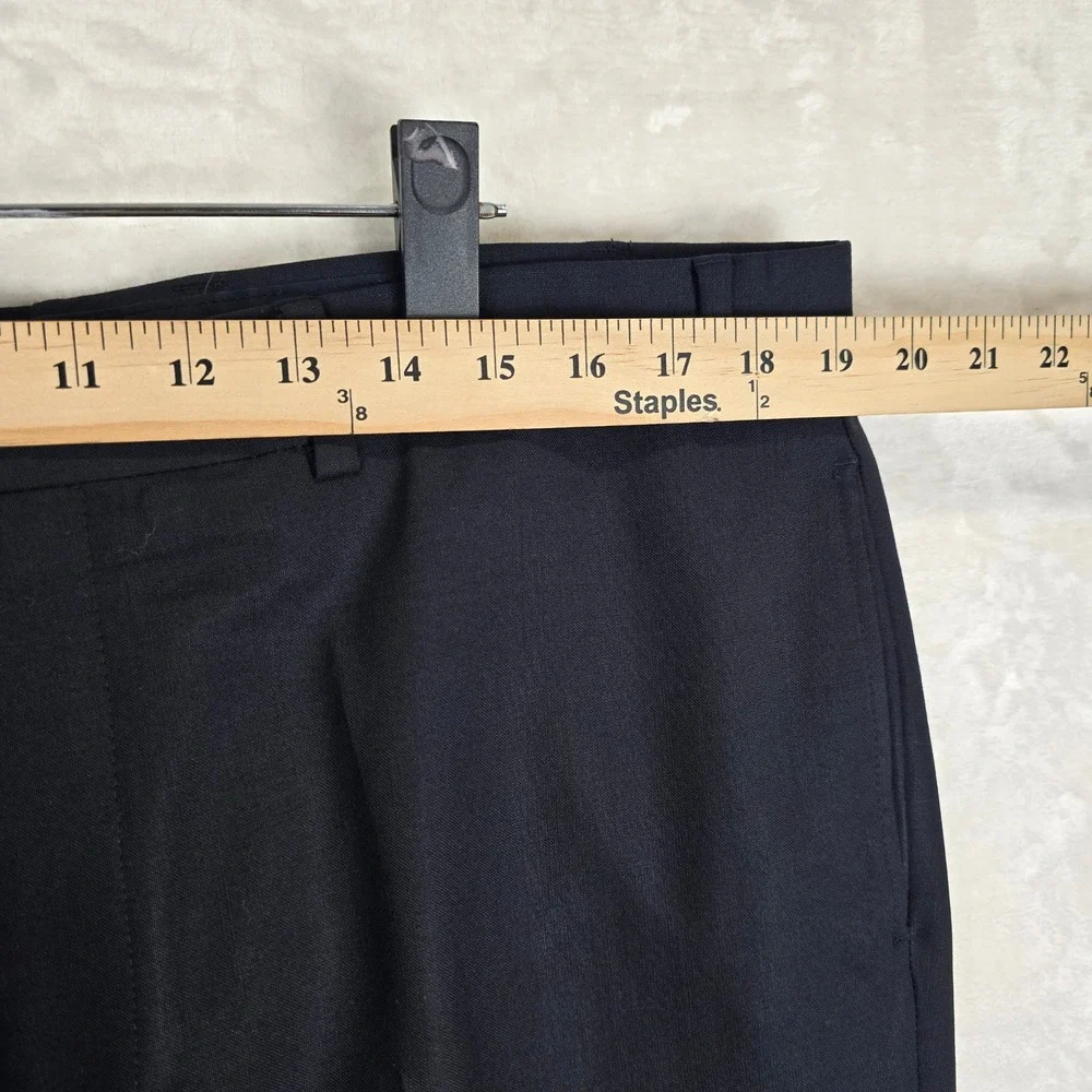 Brooks Brothers 346 Mens Navy Blue Wool Stretch Dress Pants 40x31 Flat Front